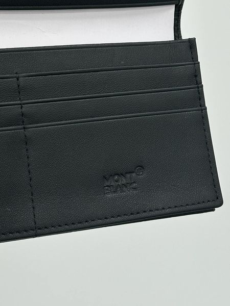 Гаманець Montblanc 14cc з тисненням під крокодила у чорному кольорі 8818506 фото
