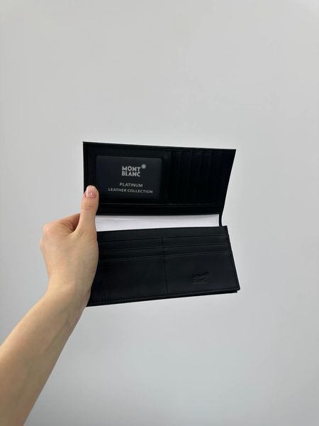 Гаманець Montblanc 14cc з тисненням під крокодила у чорному кольорі 8818506 фото
