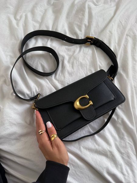 Tabby Shoulder Bag In Signature Canvas Black/Gold [крафтова коробка] pr0007 фото