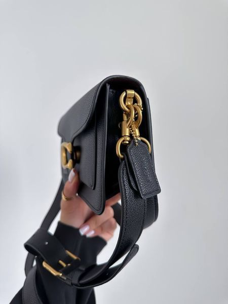 Tabby Shoulder Bag In Signature Canvas Black/Gold [крафтова коробка] pr0007 фото