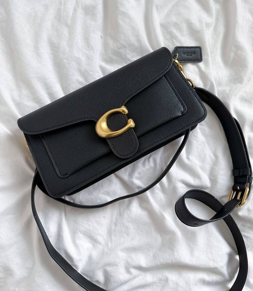 Tabby Shoulder Bag In Signature Canvas Black/Gold [крафтова коробка] pr0007 фото