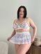 Комплект для дівчат PLUS SIZE з ніжного мережива у світлій гамі з квітковою вишивкою DO3947 фото 4