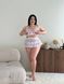 Комплект для дівчат PLUS SIZE з ніжного мережива у світлій гамі з квітковою вишивкою DO3947 фото 5