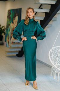 Сукня Back Satin Midi 487 фото
