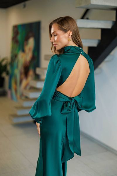 Сукня Back Satin Midi 487 фото