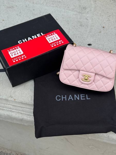 Chanel Mini Classic Single Flap in Pink/Gold Магнітна Коробка pr3800 фото