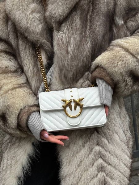Pinko Mini Love Bag One Simply Puff White/Gold [оригінальна коробка] pr00044 фото