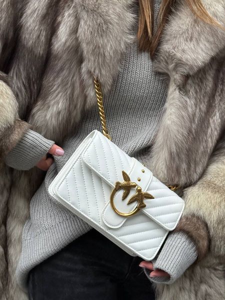 Pinko Mini Love Bag One Simply Puff White/Gold [оригінальна коробка] pr00044 фото