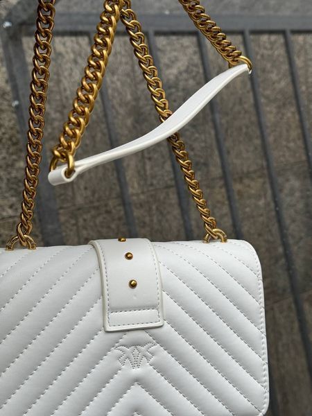 Pinko Mini Love Bag One Simply Puff White/Gold [оригінальна коробка] pr00044 фото