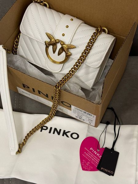 Pinko Mini Love Bag One Simply Puff White/Gold [оригінальна коробка] pr00044 фото