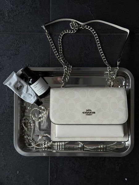 Coach Mini Klare Crossbody in Signature Canvas White/Silver [коробка крафт] pr6637 фото