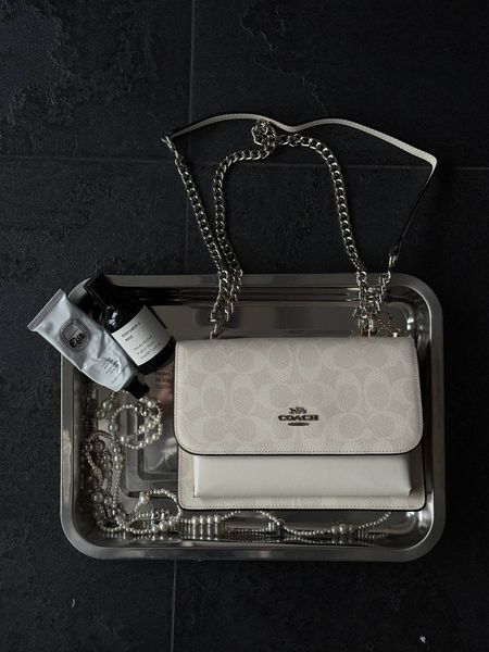 Coach Mini Klare Crossbody in Signature Canvas White/Silver [коробка крафт] pr6637 фото