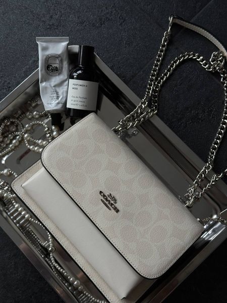 Coach Mini Klare Crossbody in Signature Canvas White/Silver [коробка крафт] pr6637 фото