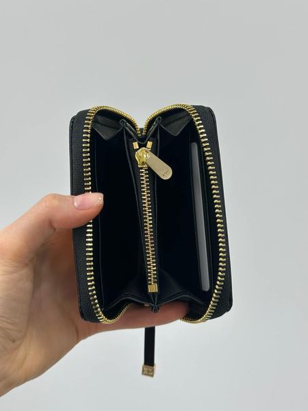 Гаманець Christian Dior 30 Montaigne Dahlia Zipped Coin Purse Black 8819188 фото