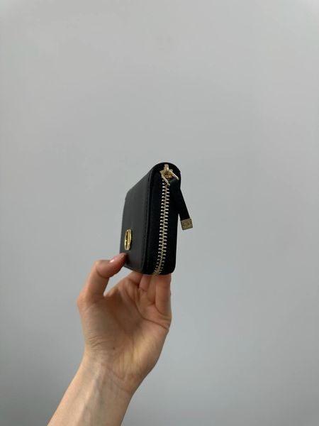 Гаманець Christian Dior 30 Montaigne Dahlia Zipped Coin Purse Black 8819188 фото