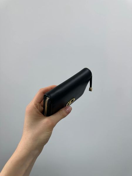 Гаманець Christian Dior 30 Montaigne Dahlia Zipped Coin Purse Black 8819188 фото