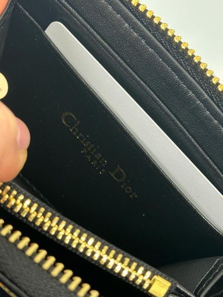 Гаманець Christian Dior 30 Montaigne Dahlia Zipped Coin Purse Black 8819188 фото