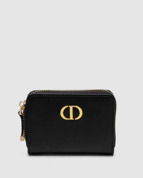 Гаманець Christian Dior 30 Montaigne Dahlia Zipped Coin Purse Black 8819188 фото