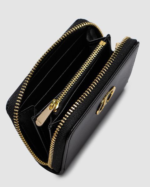 Гаманець Christian Dior 30 Montaigne Dahlia Zipped Coin Purse Black 8819188 фото