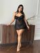 Спокусливий чорний пенʼар для дівчат PLUS SIZE DO3793 фото 2