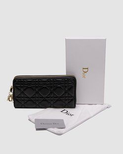 Christian Dior Lady Dior Voyageur &mdash; шкіряний гаманець Black 8819292 фото
