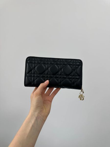 Christian Dior Lady Dior Voyageur &mdash; шкіряний гаманець Black 8819292 фото
