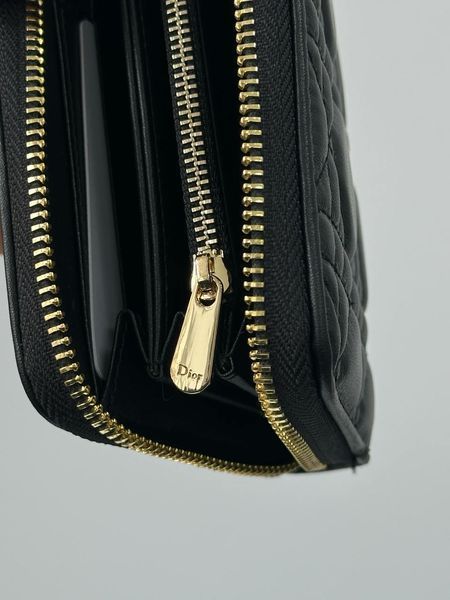 Christian Dior Lady Dior Voyageur &mdash; шкіряний гаманець Black 8819292 фото