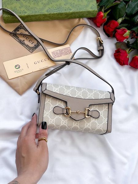 Gucci Horsebit 1955 mini bag Light [оригінальна коробка] g00177 фото