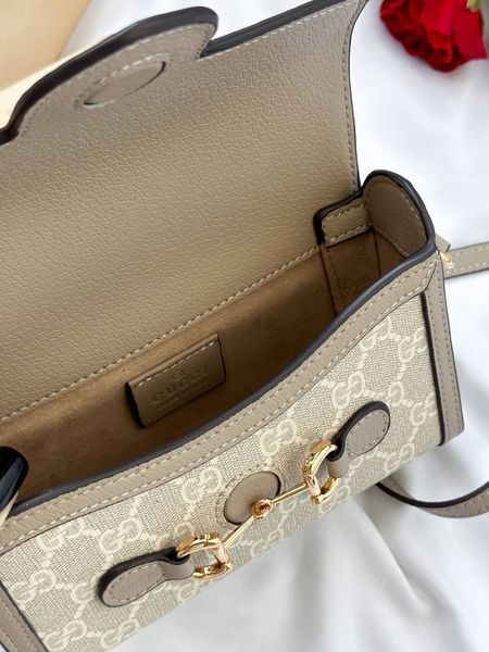 Gucci Horsebit 1955 mini bag Light [оригінальна коробка] g00177 фото