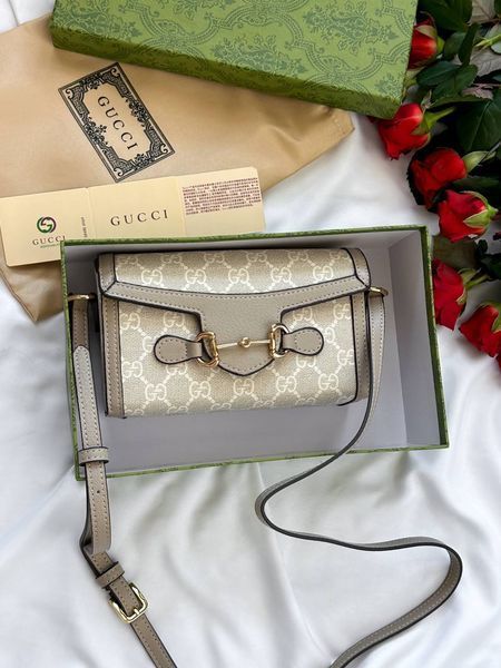 Gucci Horsebit 1955 mini bag Light [оригінальна коробка] g00177 фото