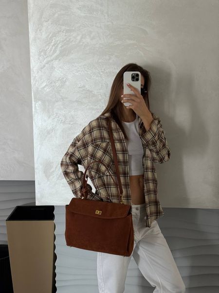 Balenciaga Rodeo Large Suede Brown/Gold Hardware B2112 фото