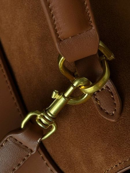 Balenciaga Rodeo Large Suede Brown/Gold Hardware B2112 фото