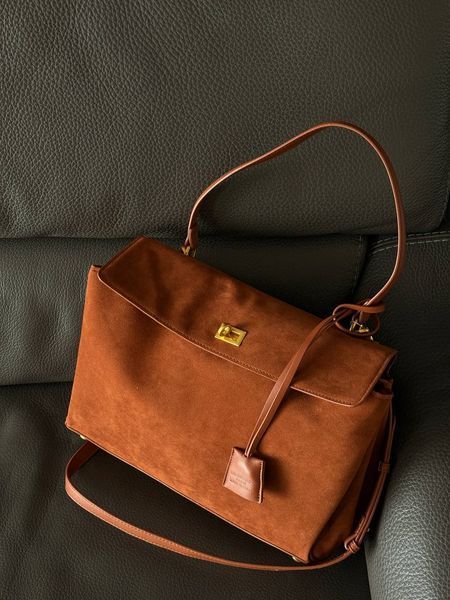 Balenciaga Rodeo Large Suede Brown/Gold Hardware B2112 фото