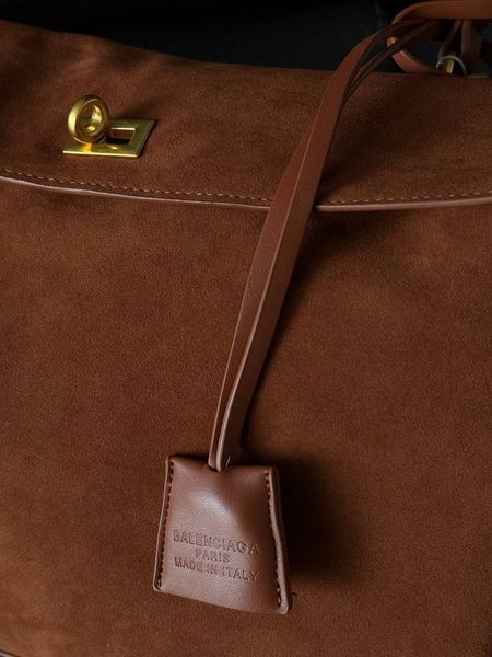 Balenciaga Rodeo Large Suede Brown/Gold Hardware B2112 фото