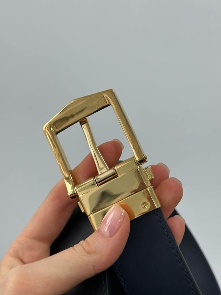 Burberry Reversible Grainy Leather Belt &mdash; двосторонній шкіряний ремінь Gold  6617144 фото