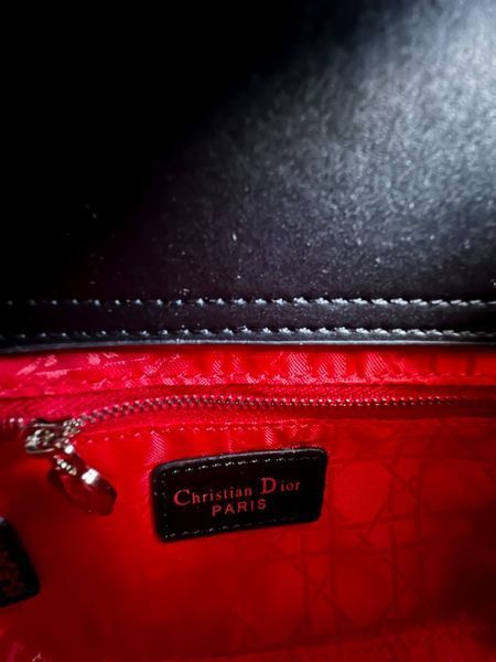 Mini Lady Dior Bag Black/Silver pr1988 фото