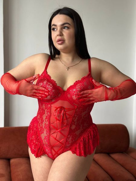 Яскравий та спокусливий боді для дівчат PLUS SIZE DO3929 фото