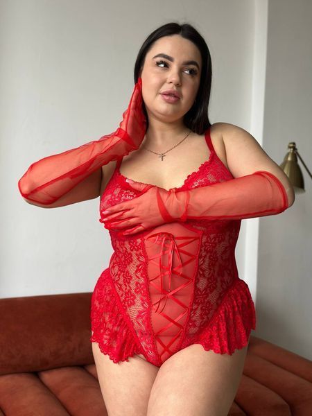 Яскравий та спокусливий боді для дівчат PLUS SIZE DO3929 фото