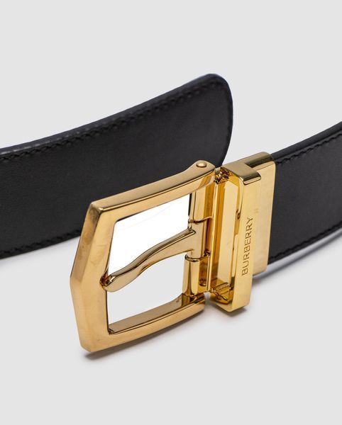 Burberry Reversible Grainy Leather Belt &mdash; двосторонній шкіряний ремінь Gold  6617144 фото