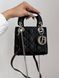 Mini Lady Dior Bag Black/Silver pr1988 фото 16