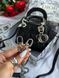 Mini Lady Dior Bag Black/Silver pr1988 фото 5