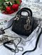 Mini Lady Dior Bag Black/Silver pr1988 фото 2
