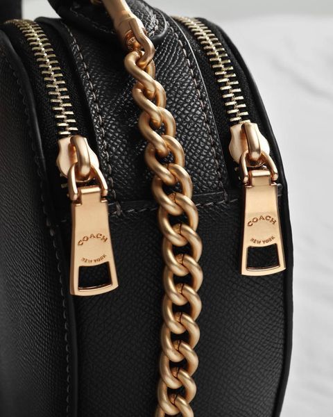 Coach Valentine's Black Crossgrain Leather Heart Crossbody Bag pr00121 фото