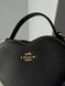 Coach Valentine's Black Crossgrain Leather Heart Crossbody Bag pr00121 фото 5