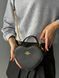 Coach Valentine's Black Crossgrain Leather Heart Crossbody Bag pr00121 фото 17