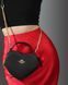 Coach Valentine's Black Crossgrain Leather Heart Crossbody Bag pr00121 фото 23