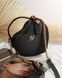 Coach Valentine's Black Crossgrain Leather Heart Crossbody Bag pr00121 фото 1