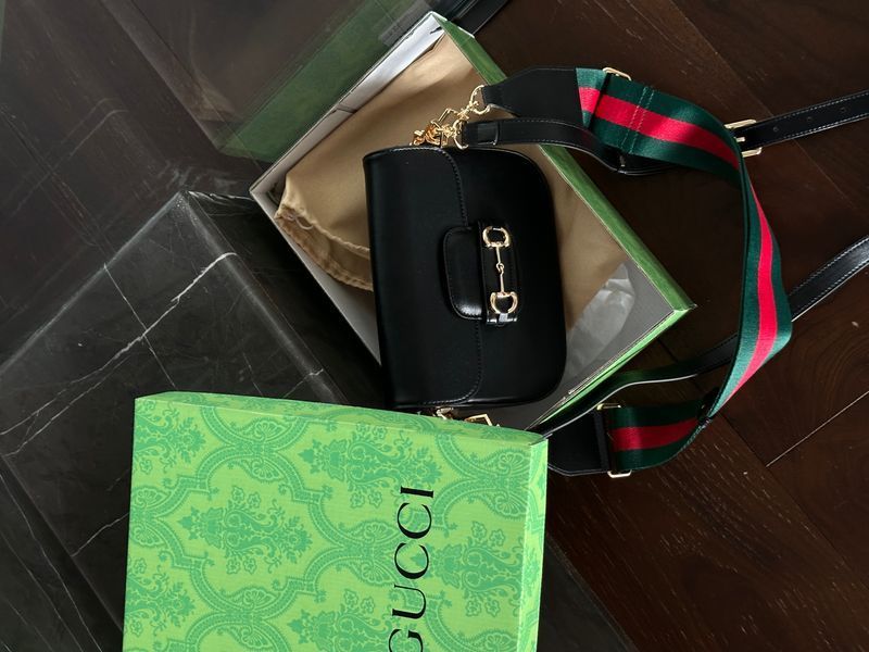 Gucci Horsebit 1955 Mini Bag Black Soft [бренд коробка] pr02762 фото