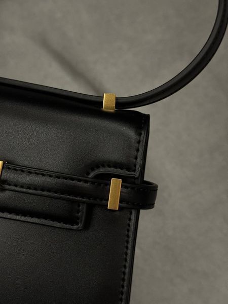 Saint Laurent Manhattan Medium Leather Shoulder Bag Black pr5120 фото