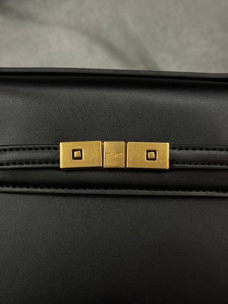 Saint Laurent Manhattan Medium Leather Shoulder Bag Black pr5120 фото